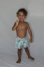 Load image into Gallery viewer, Toki | Boys Soft Swim Short | Green Lei Hula
