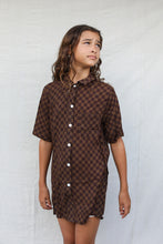 Load image into Gallery viewer, Koya Shirt Dress | Brown Chek
