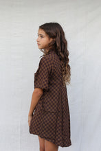 Load image into Gallery viewer, Koya Shirt Dress | Brown Chek
